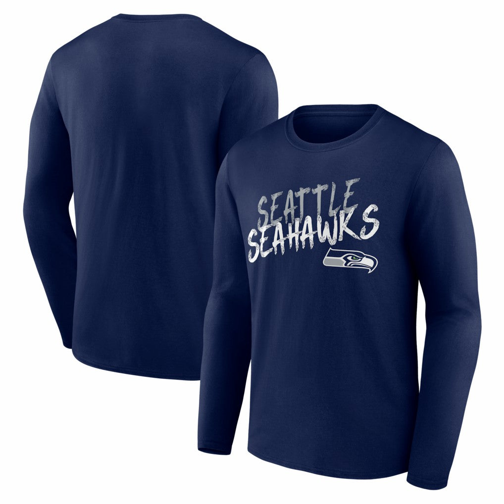 Seattle Seahawks Hustle Long Sleeve T-Shirt College Navy | NFL