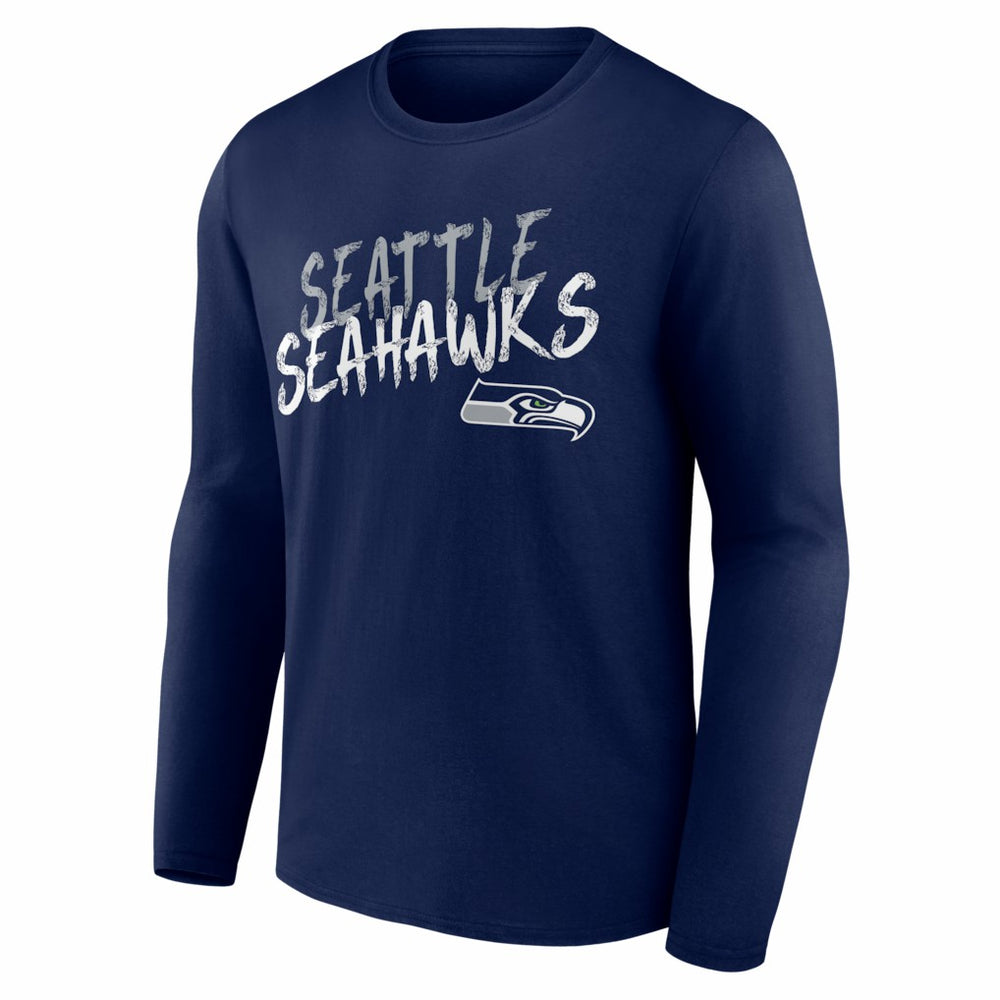 Seattle Seahawks Hustle Long Sleeve T-Shirt College Navy | NFL