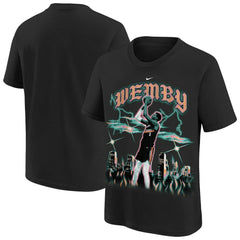 Victor Wembanyama San Antonio Spurs Youth City Edition Player T-Shirt Black - NBA