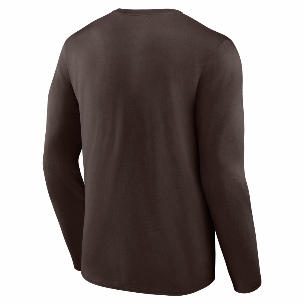 Cleveland Browns Hustle Long Sleeve T-Shirt Brown | NFL
