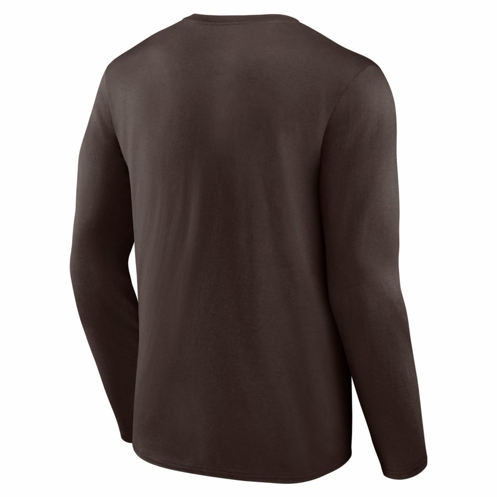 Cleveland Browns Hustle Long Sleeve T-Shirt Brown | NFL