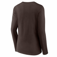 Cleveland Browns Women's Hustle Long Sleeve V-Neck T-Shirt Brown | NFL