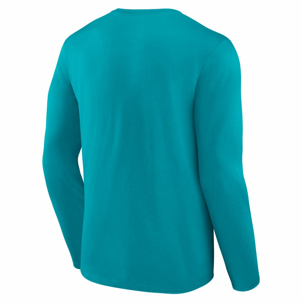 Miami Dolphins Hustle Long Sleeve T-Shirt Aqua | NFL