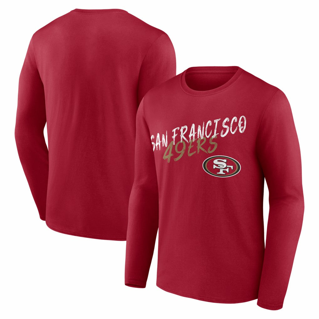 San Francisco 49ers Hustle Long Sleeve T-Shirt Scarlet | NFL