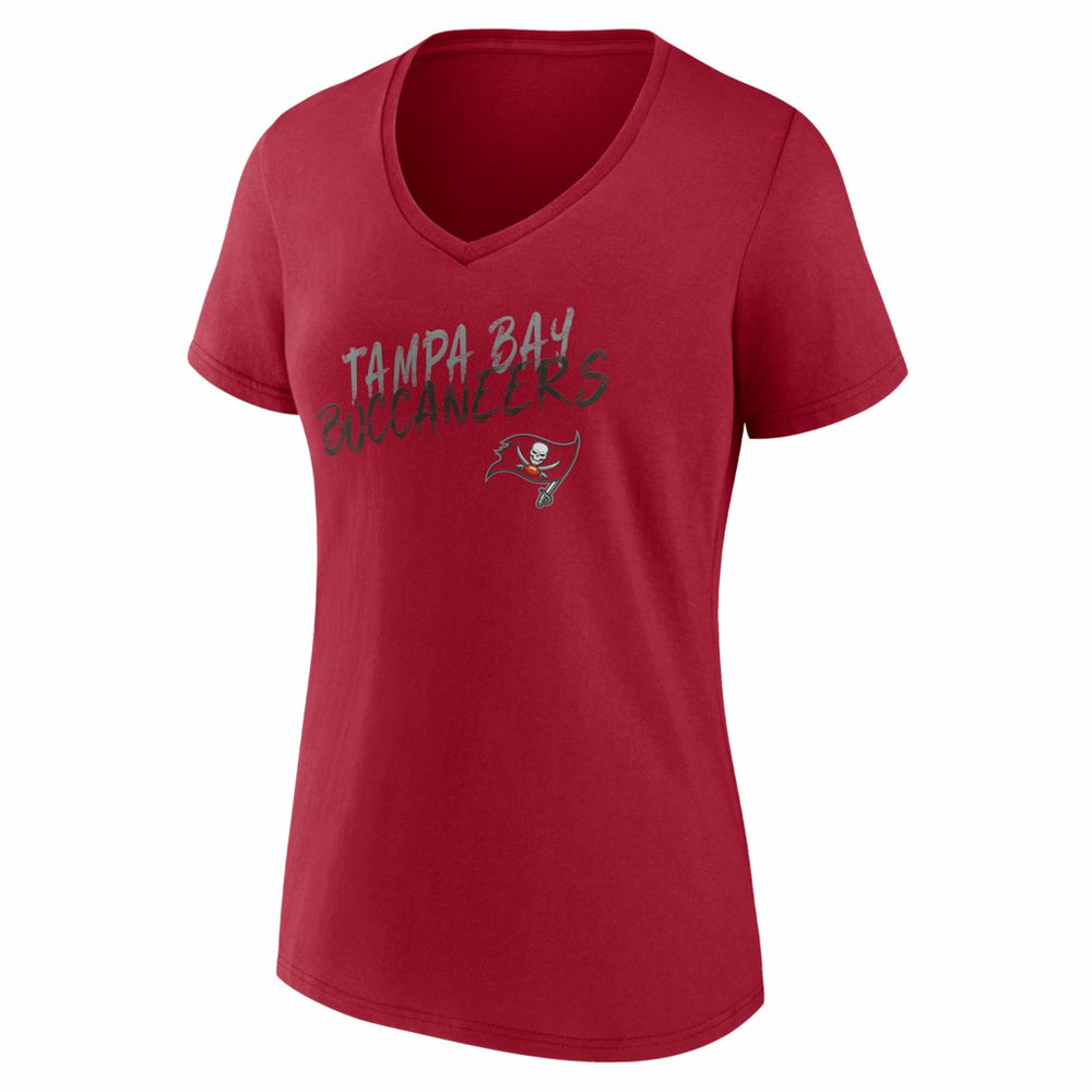 Tampa Bay Buccaneers Women's Hustle V-Neck T-Shirt Red | NFL