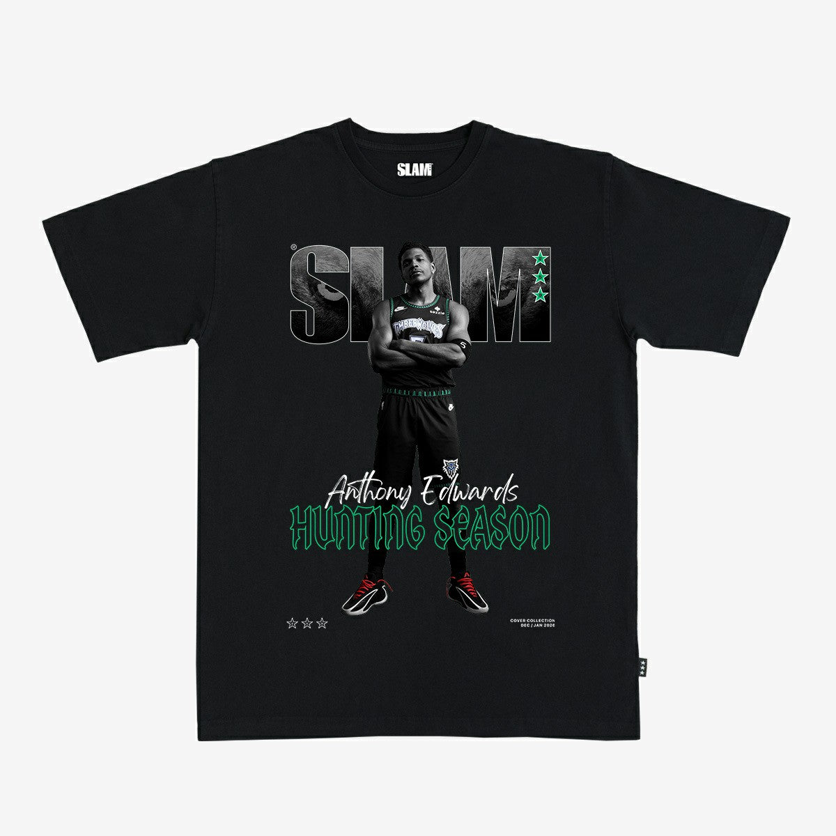 Anthony Edwards Minnesota Timberwolves Unisex SLAM Cover T-Shirt Black - NBA