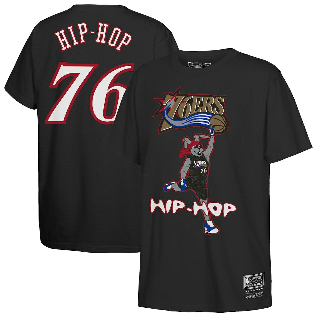 Philadelphia 76ers Youth Hip Hop T-Shirt Black - NBA