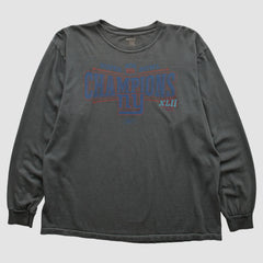 New York Giants Reebok 2008 Long Sleeve T-shirt Charcoal Vintage | Fanatics