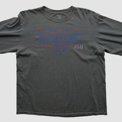 New York Giants Reebok 2008 Long Sleeve T-shirt Charcoal Vintage | Fanatics