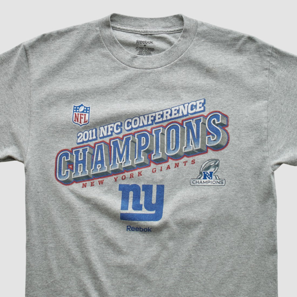 New York Giants Reebok 2011 T-shirt Heather Gray Vintage | Fanatics