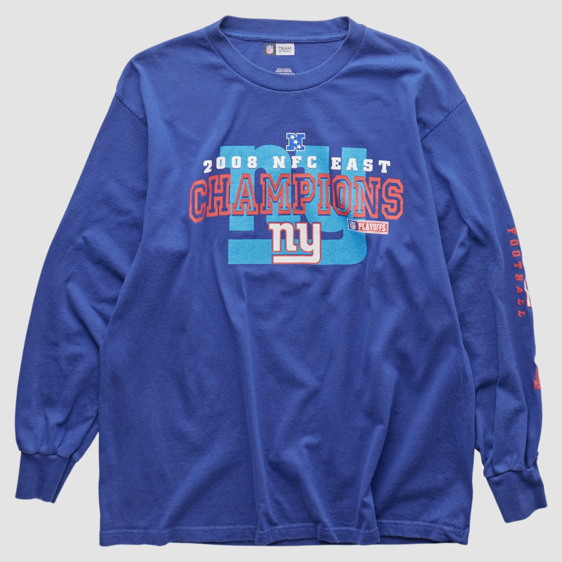 New York Giants NFL 2008 Long Sleeve T-shirt Blue Vintage | Fanatics