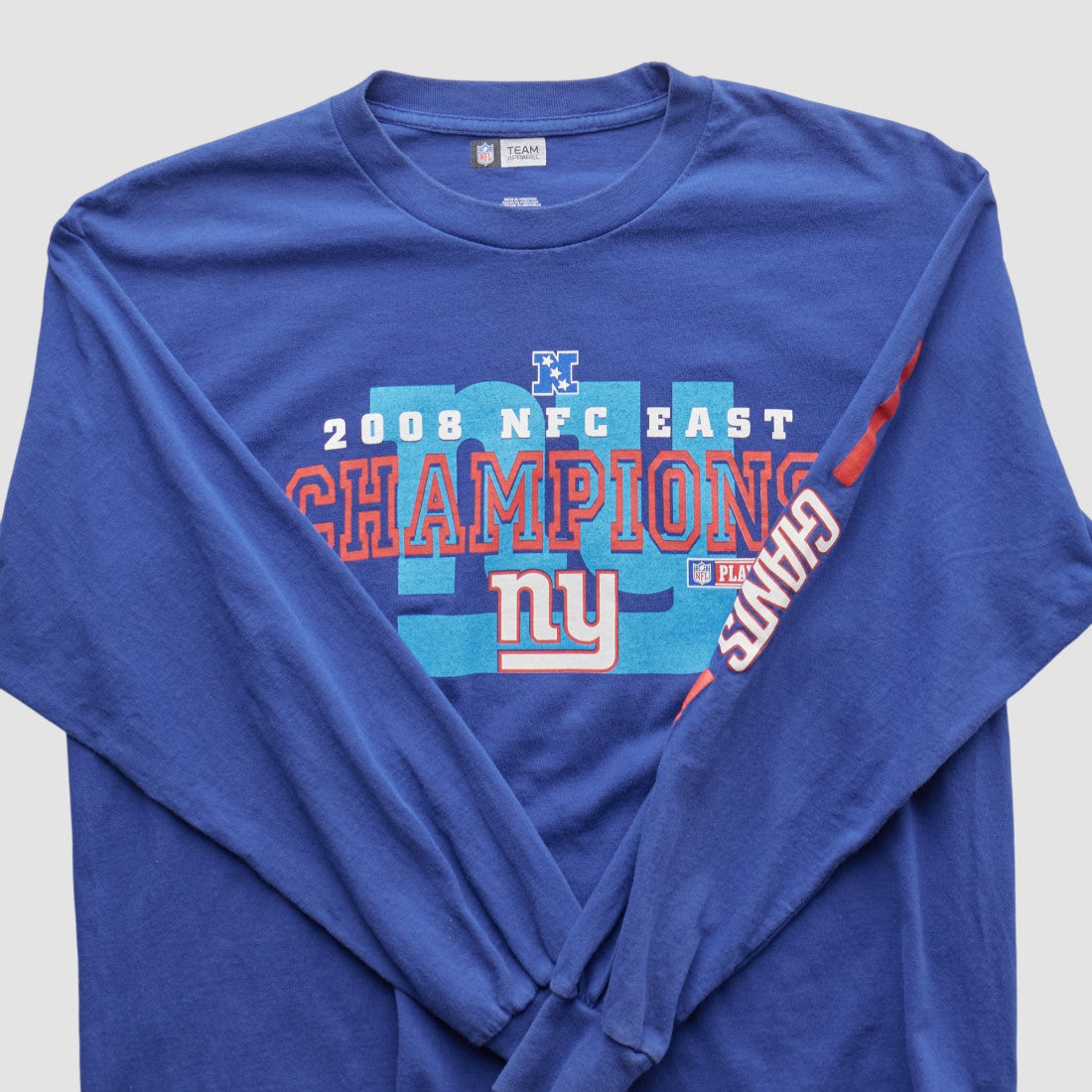 New York Giants NFL 2008 Long Sleeve T-shirt Blue Vintage | Fanatics