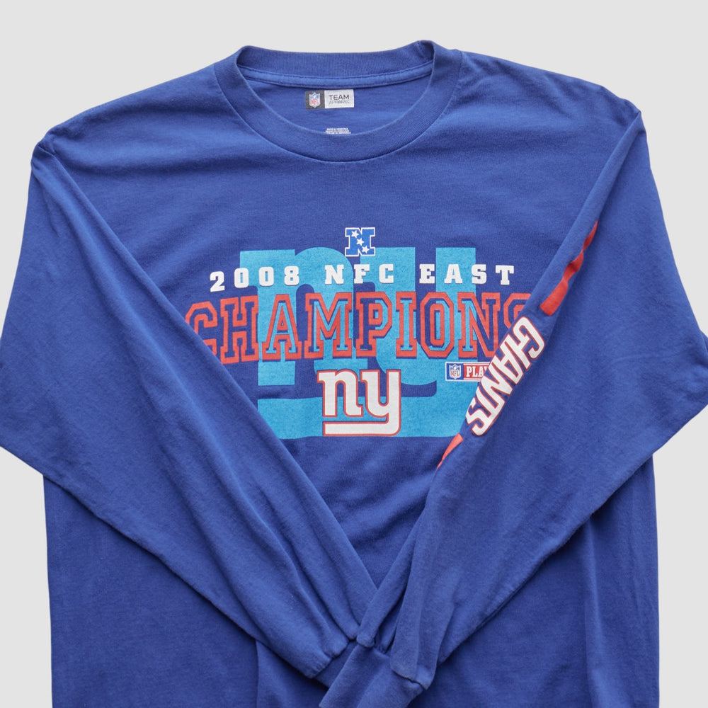 New York Giants NFL 2008 Long Sleeve T-shirt Blue Vintage | Fanatics