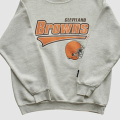 Cleveland Browns Starter 90s Pullover Sweatshirt Heather Gray Vintage | Fanatics