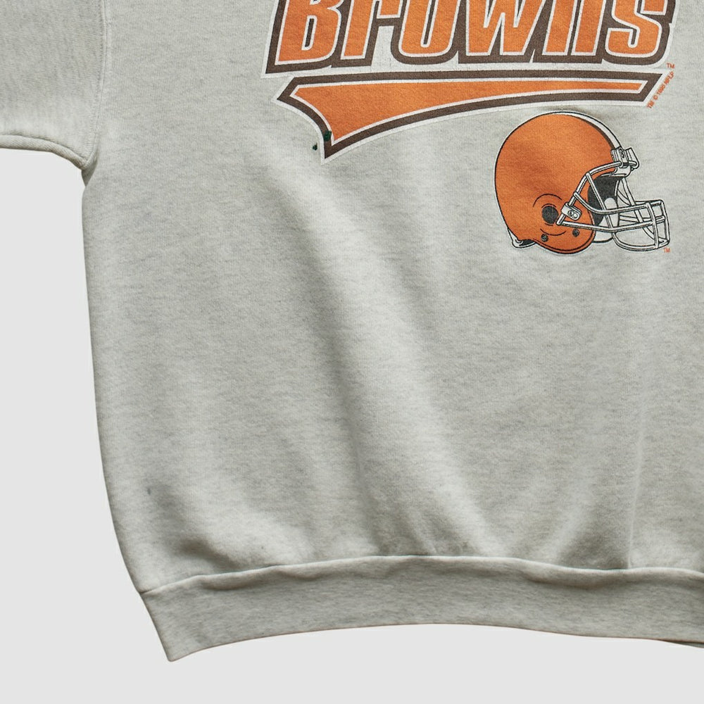 Cleveland Browns Starter 90s Pullover Sweatshirt Heather Gray Vintage | Fanatics