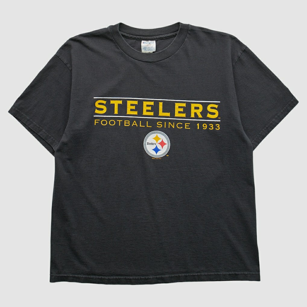 Pittsburgh Steelers Champion 1996 T-shirt Black Vintage | Fanatics