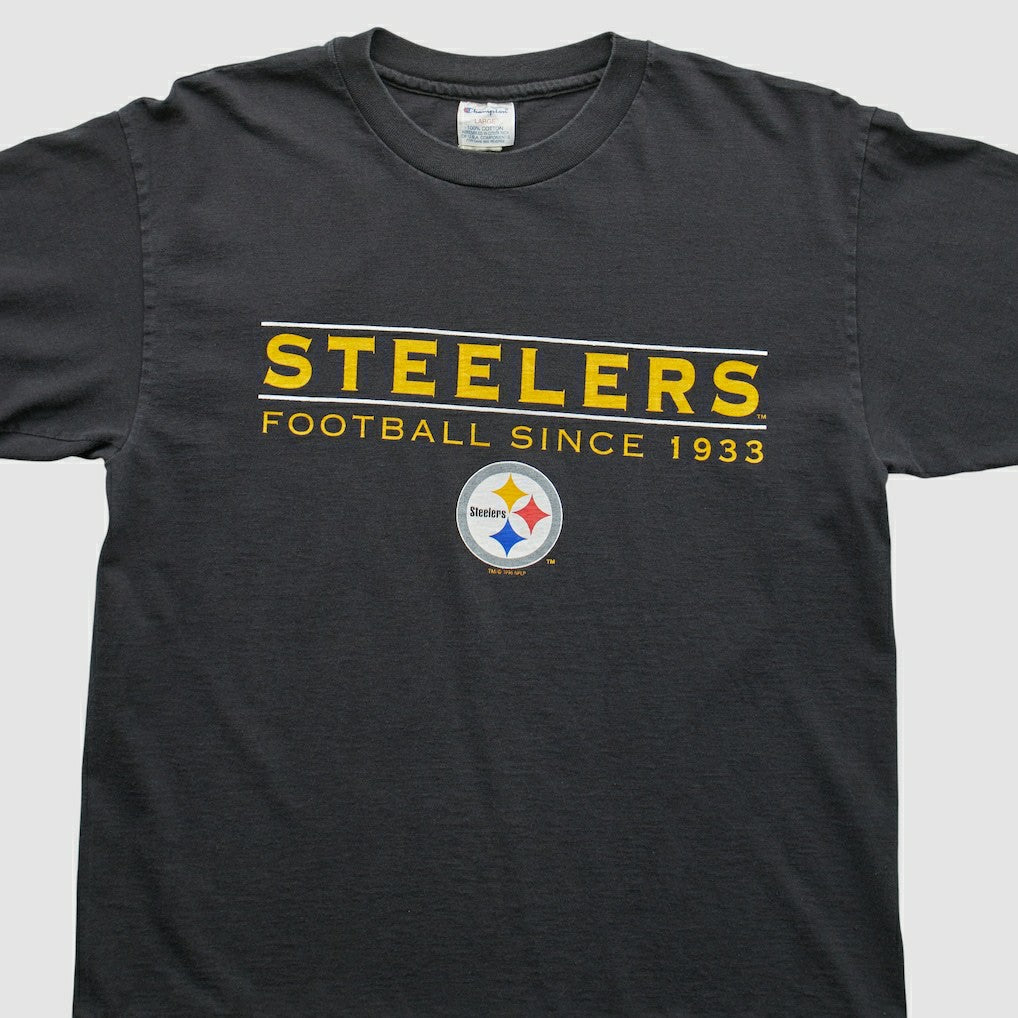 Pittsburgh Steelers Champion 1996 T-shirt Black Vintage | Fanatics