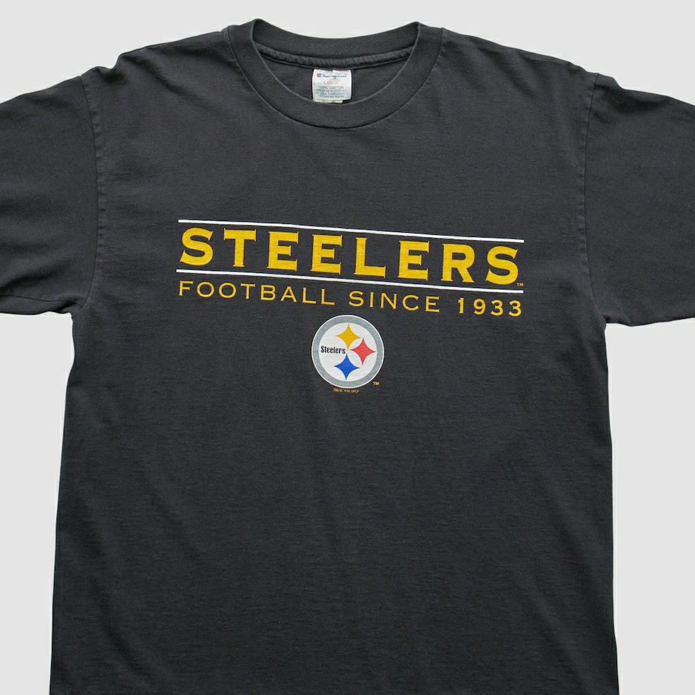 Pittsburgh Steelers Champion 1996 T-shirt Black Vintage | Fanatics