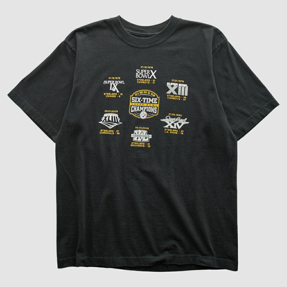 Pittsburgh Steelers Reebok 2009 T-shirt Black Vintage | Fanatics