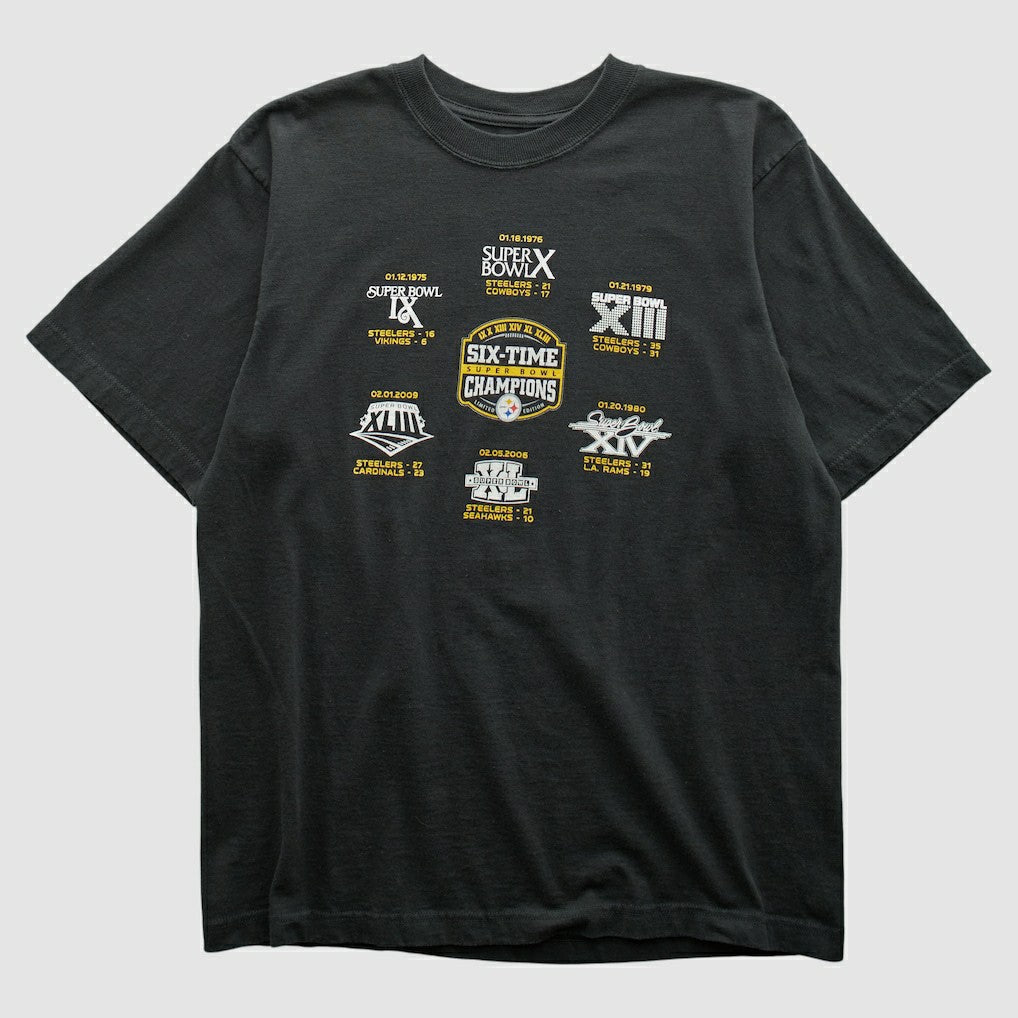Pittsburgh Steelers Reebok 2009 T-shirt Black Vintage | Fanatics