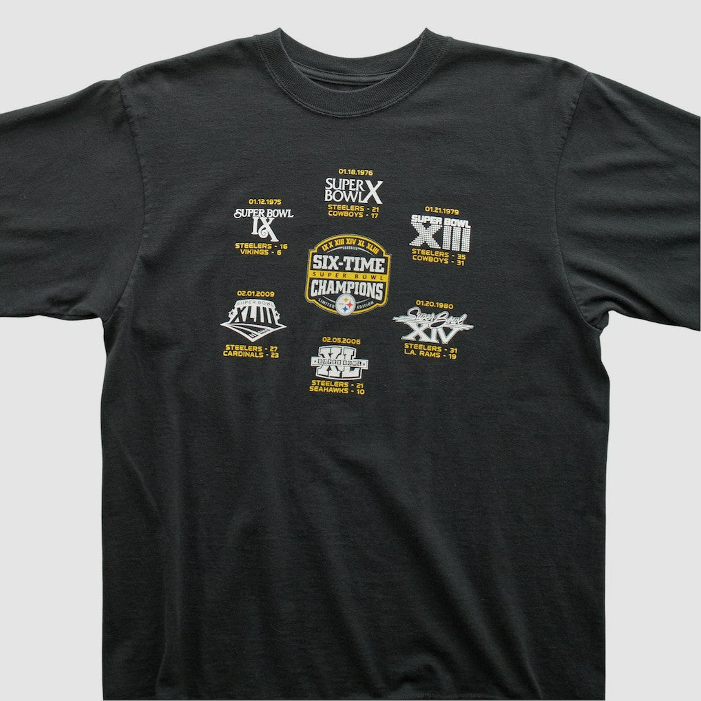 Pittsburgh Steelers Reebok 2009 T-shirt Black Vintage | Fanatics