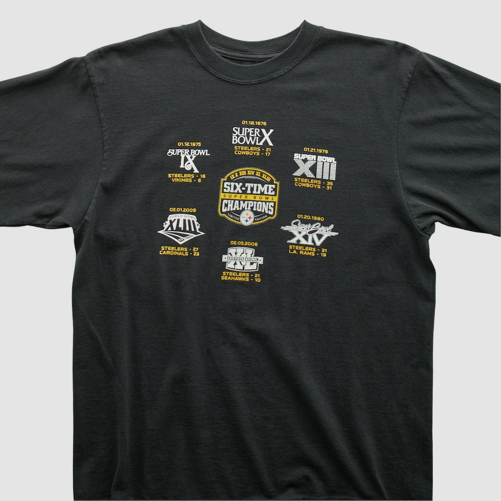 Pittsburgh Steelers Reebok 2009 T-shirt Black Vintage | Fanatics