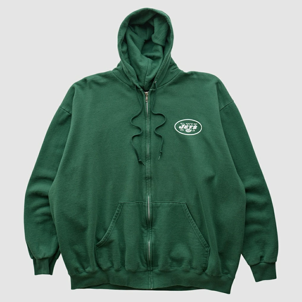 New York Jets NFL 2000s Hooded Full Zip Sweatshirt Green Vintage | Fanatics