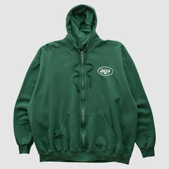 New York Jets NFL 2000s Hooded Full Zip Sweatshirt Green Vintage | Fanatics