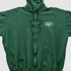 New York Jets NFL 2000s Hooded Full Zip Sweatshirt Green Vintage | Fanatics