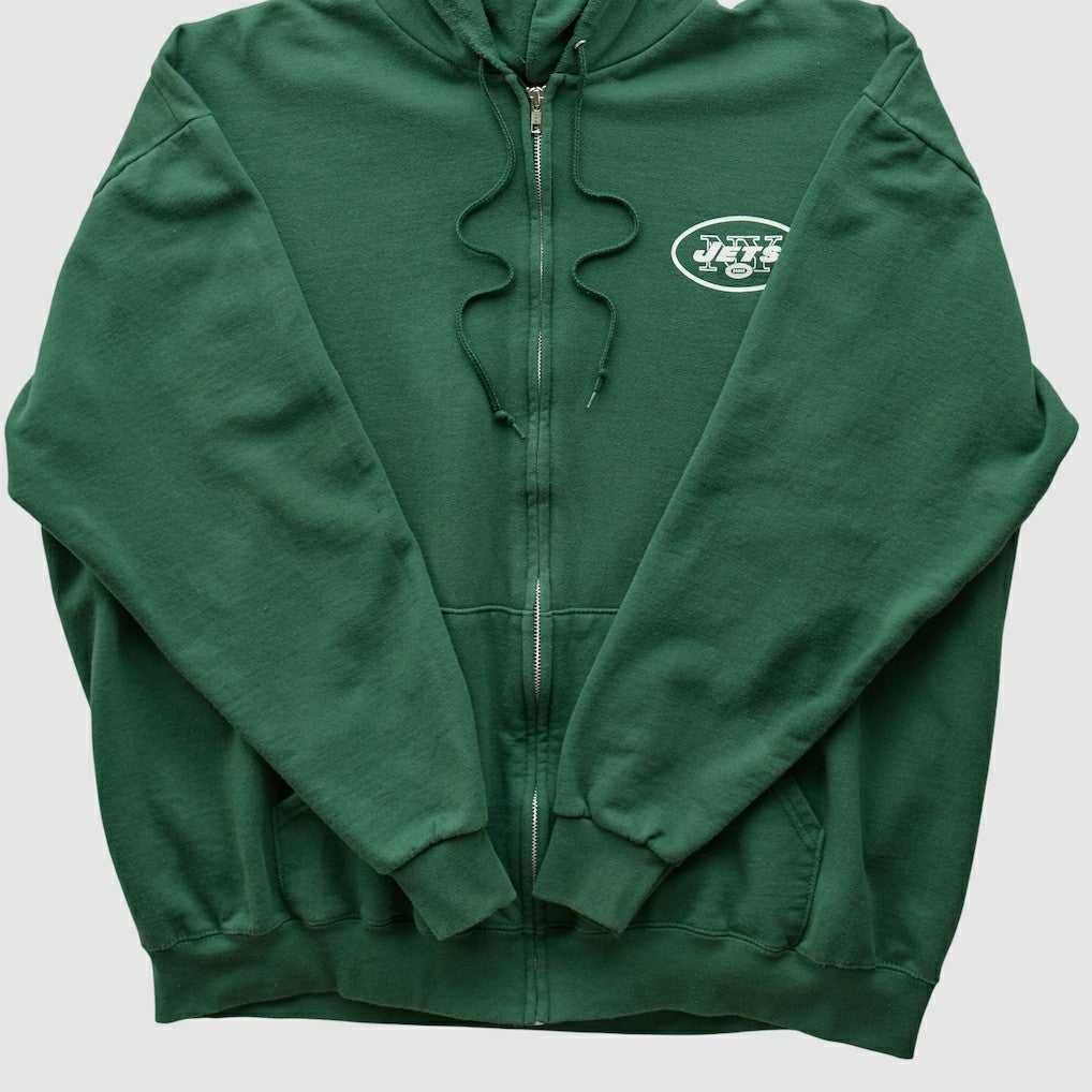 New York Jets NFL 2000s Hooded Full Zip Sweatshirt Green Vintage | Fanatics