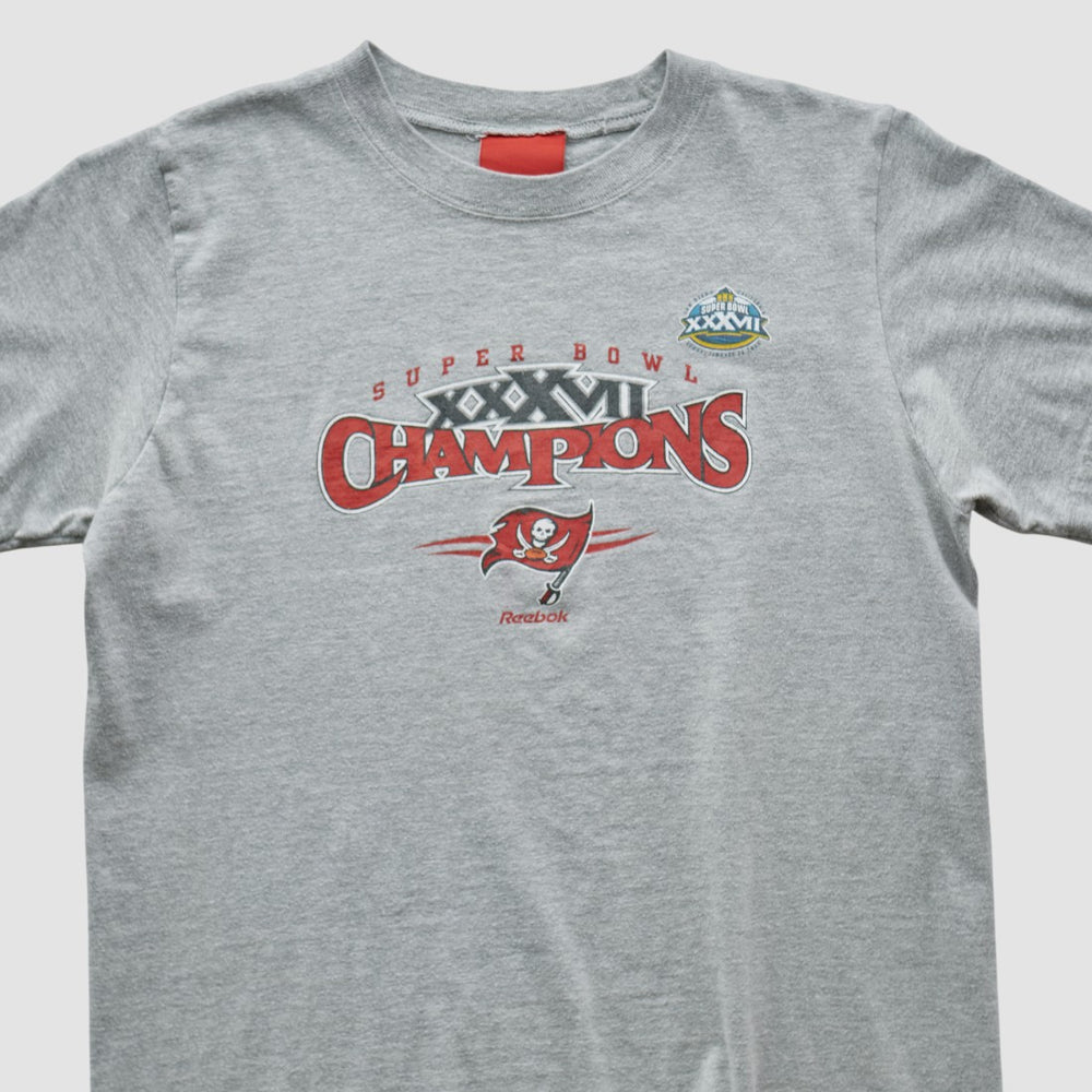 Tampa Bay Buccaneers Reebok 2003 T-shirt Heather Gray Vintage | Fanatics