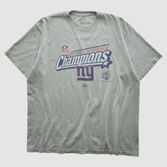 New York Giants Reebok 2007 T-shirt Heather Gray Vintage | Fanatics