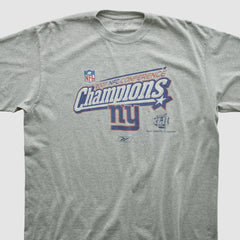 New York Giants Reebok 2007 T-shirt Heather Gray Vintage | Fanatics