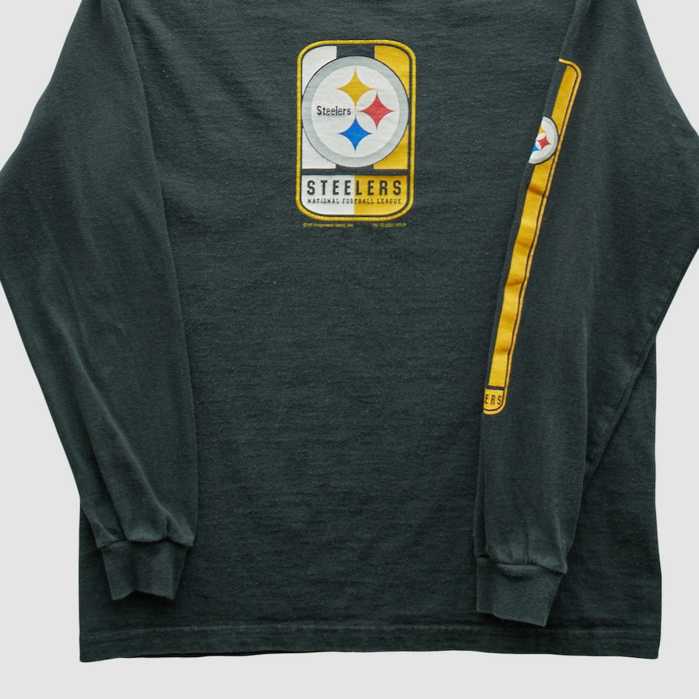 Pittsburgh Steelers Lee Apparel 2001 Long Sleeve T-shirt Charcoal Vintage | Fanatics