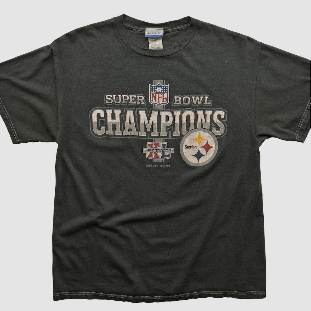 Pittsburgh Steelers Reebok 2006 T-shirt Black Vintage | Fanatics