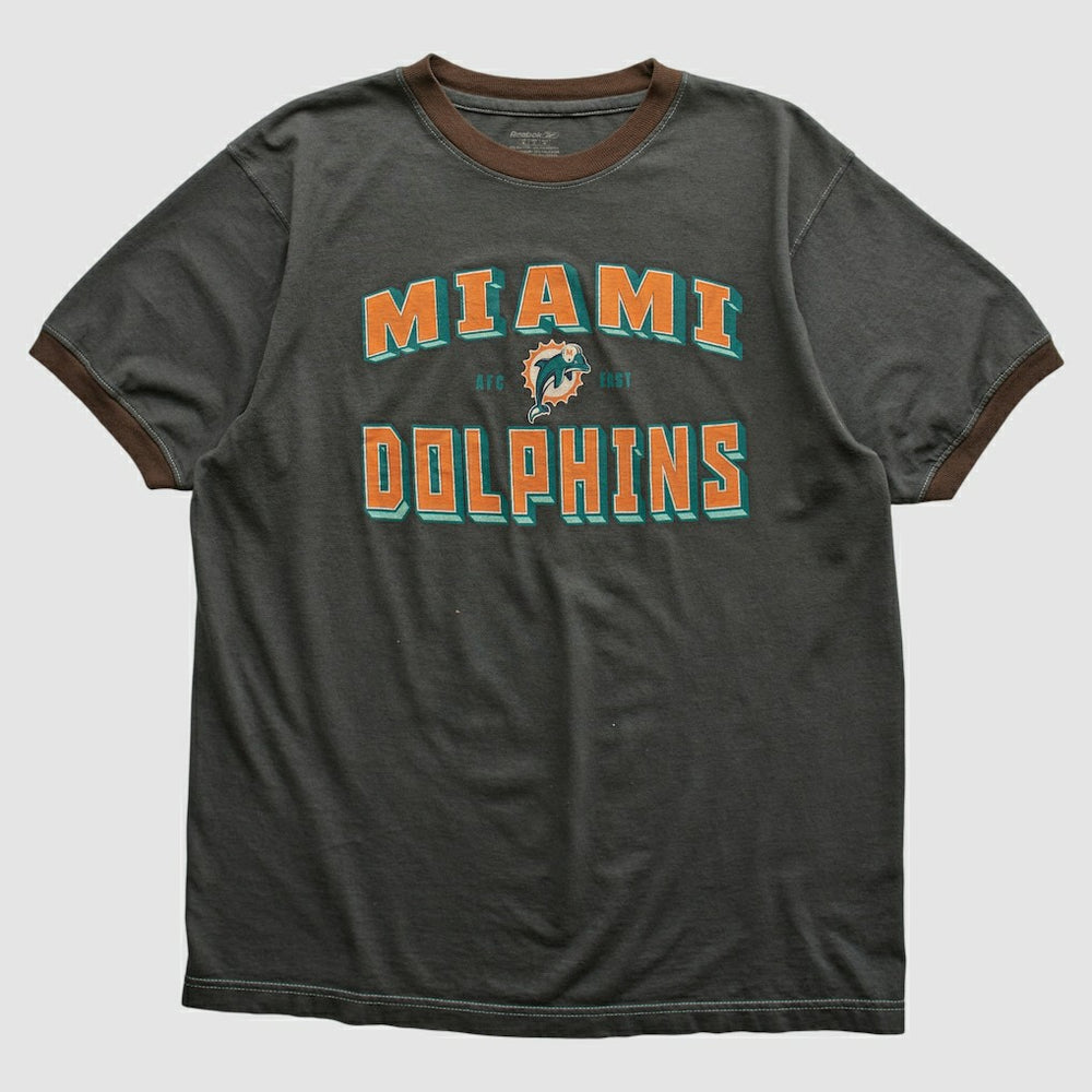 Miami Dolphins Reebok 2000s T-shirt Charcoal Vintage | Fanatics