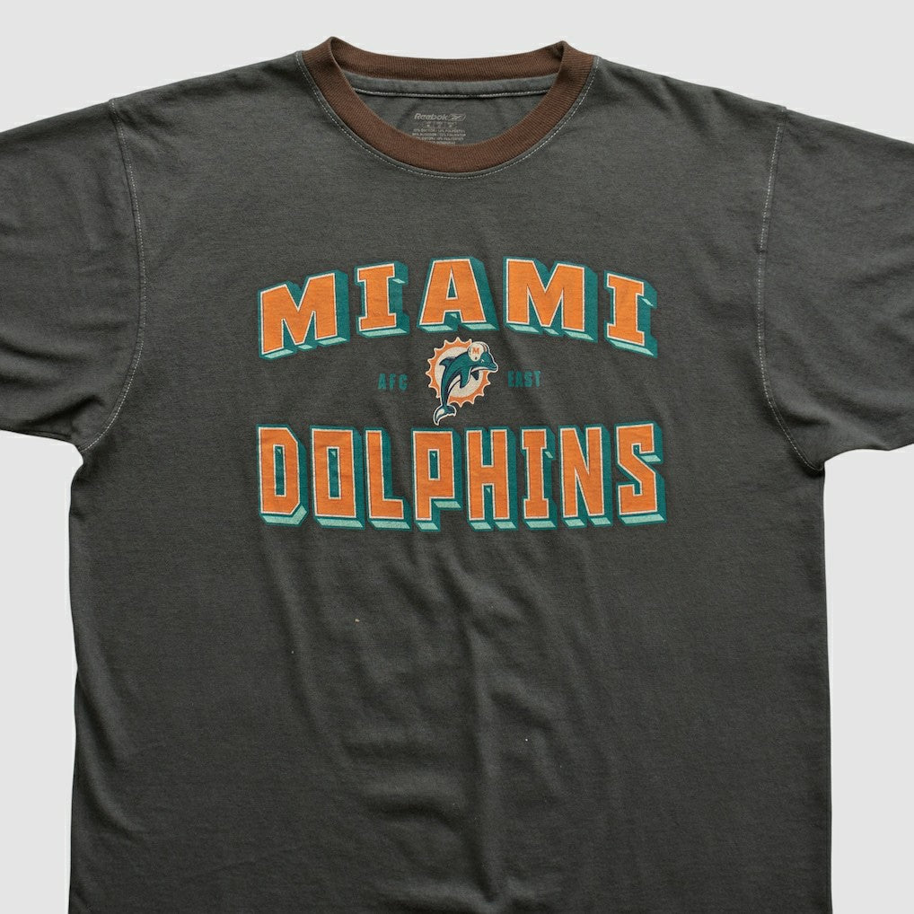 Miami Dolphins Reebok 2000s T-shirt Charcoal Vintage | Fanatics