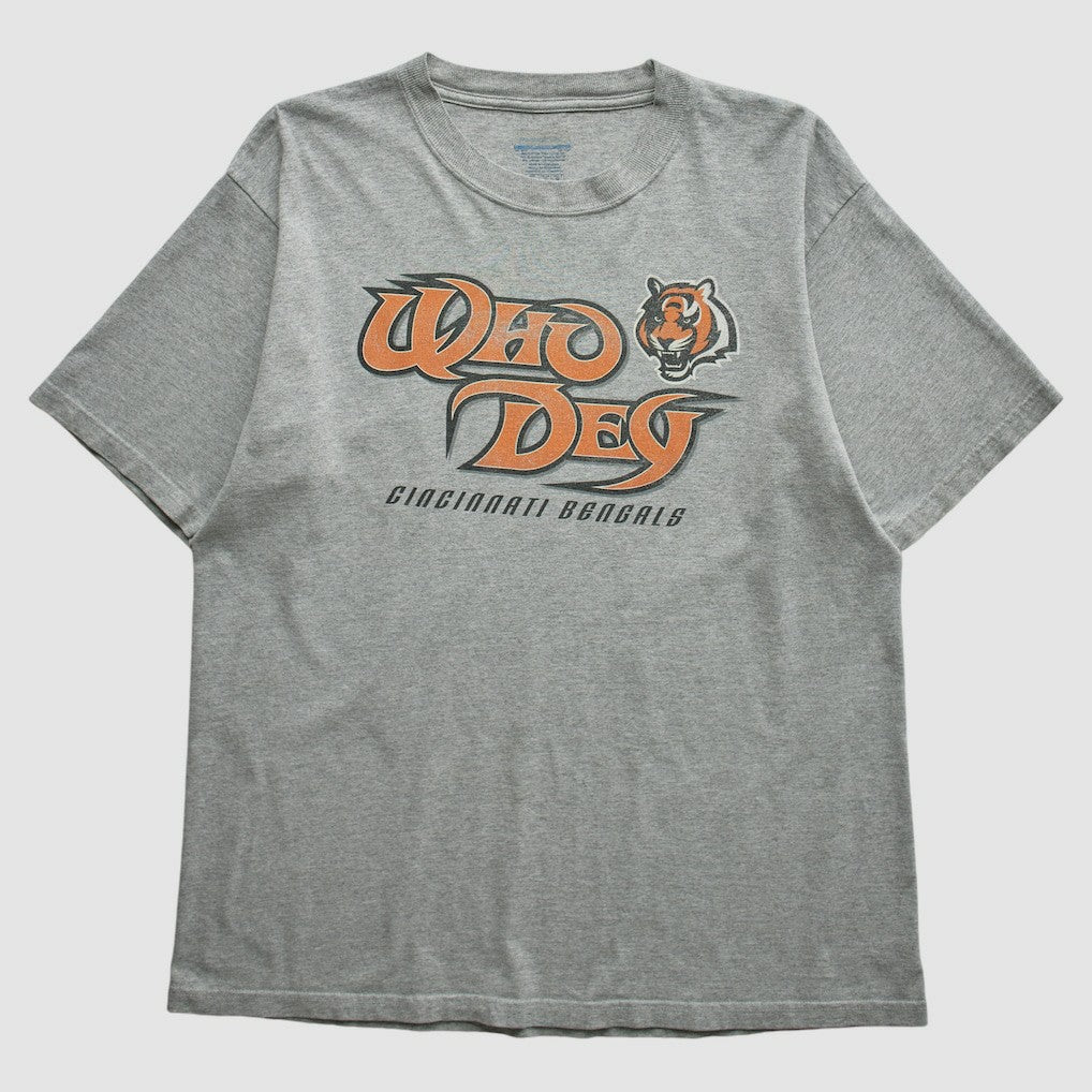 Cincinnati Bengals Reebok 2000s T-shirt Heather Gray Vintage | Fanatics
