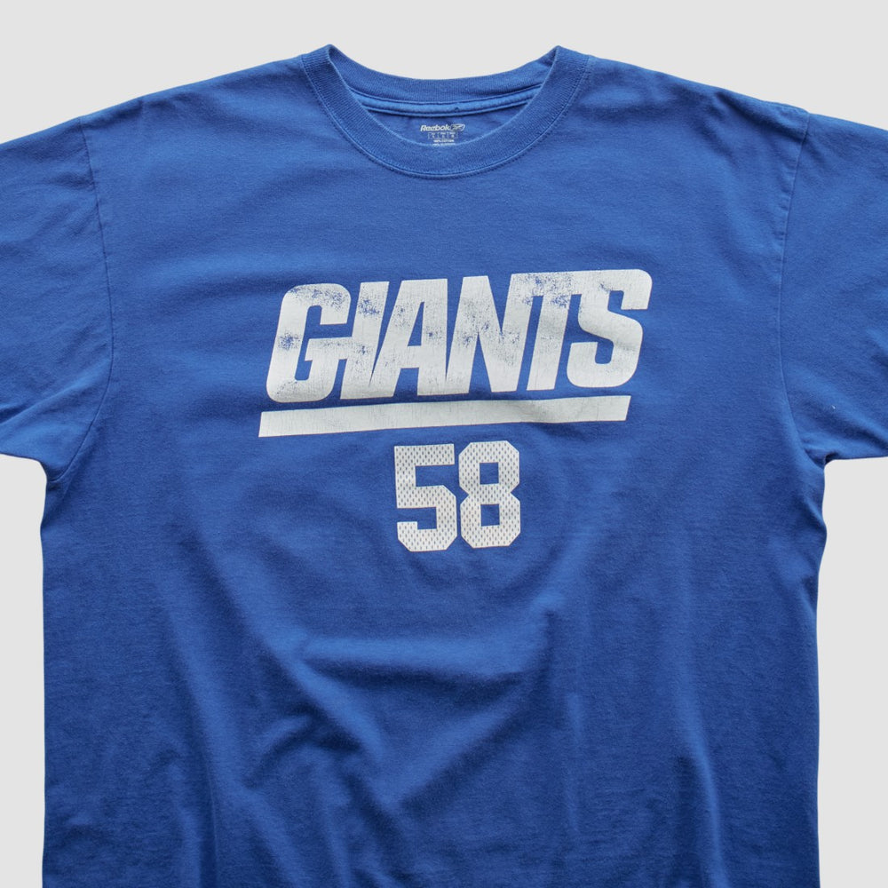 New York Giants Reebok 2000s T-shirt Blue Vintage | Fanatics