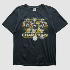 Pittsburgh Steelers Anvil 2009 T-shirt Black Vintage | Fanatics