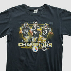 Pittsburgh Steelers Anvil 2009 T-shirt Black Vintage | Fanatics