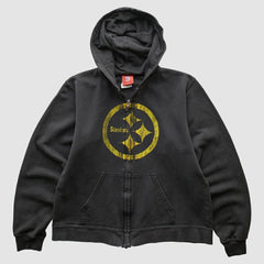Pittsburgh Steelers NFL 2000s Hooded Full Zip Sweatshirt Black Vintage | Fanatics