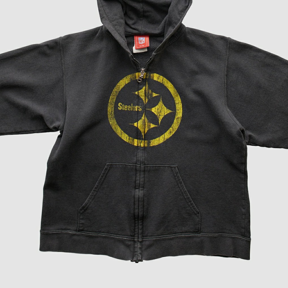 Pittsburgh Steelers NFL 2000s Hooded Full Zip Sweatshirt Black Vintage | Fanatics