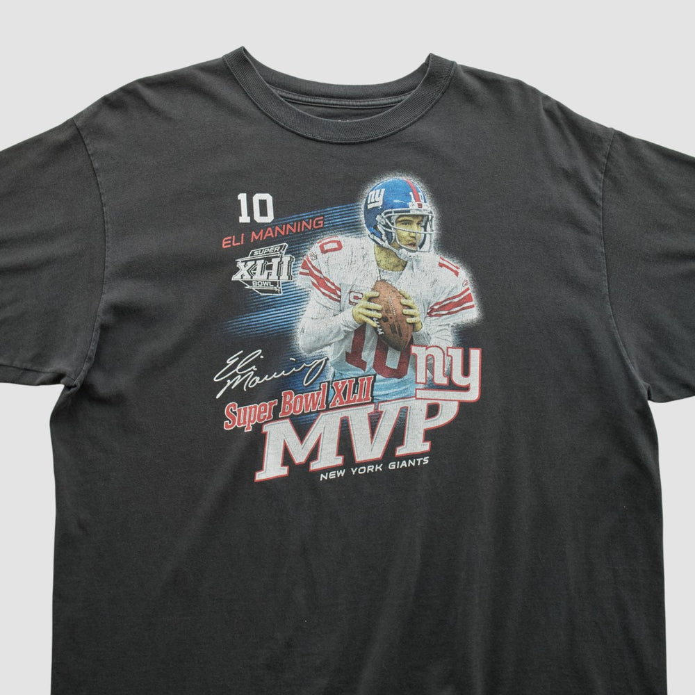 Superbowl XLII MVP Reebok 2008 T-shirt Black Vintage | Fanatics