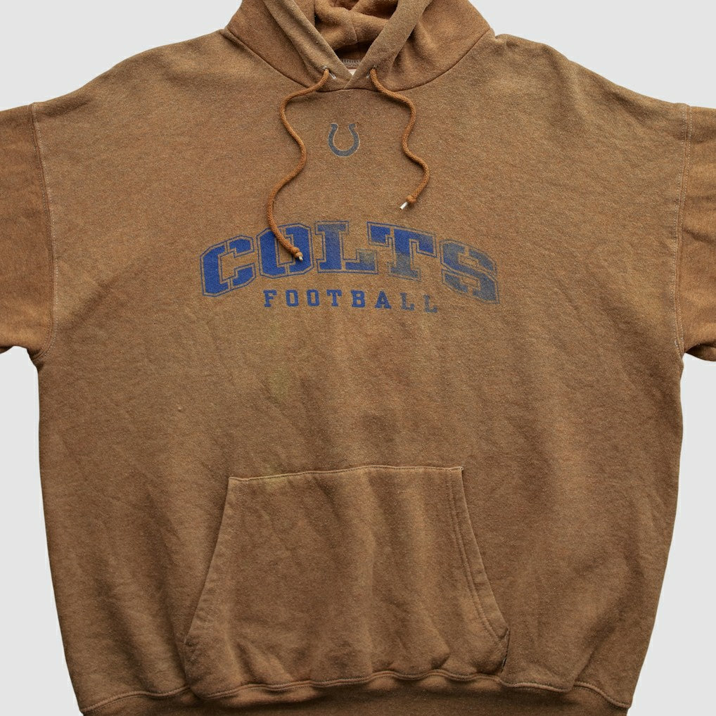Indianapolis Colts NFL 2000s Hooded Pullover Sweatshirt Brown Vintage | Fanatics