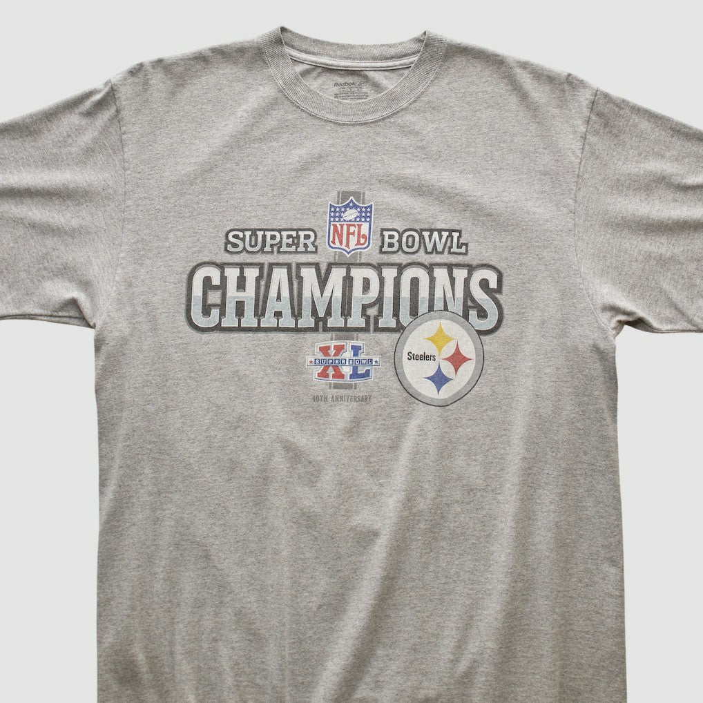Pittsburgh Steelers Reebok 2006 T-shirt Heather Gray Vintage | Fanatics