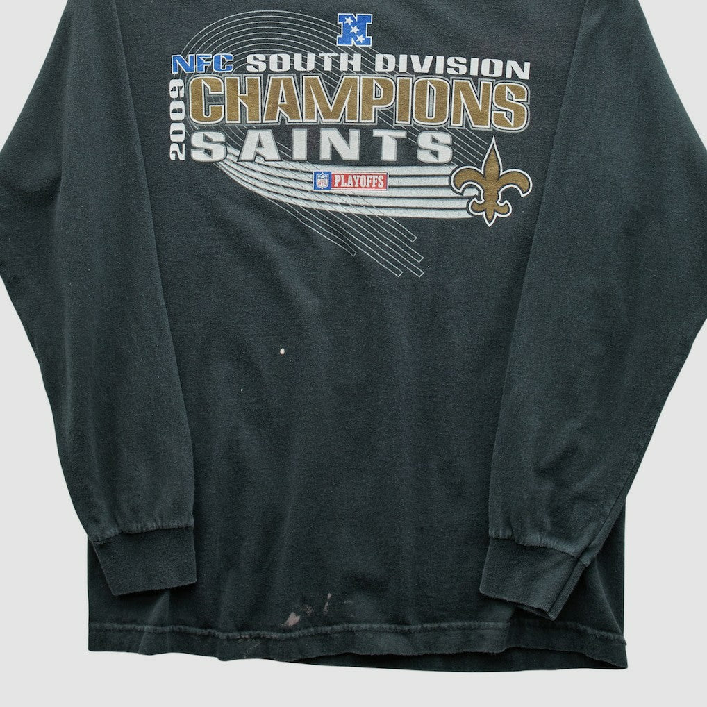 New Orleans Saints Alstyle Apparel 2009 Long Sleeve T-shirt Black Vintage | Fanatics
