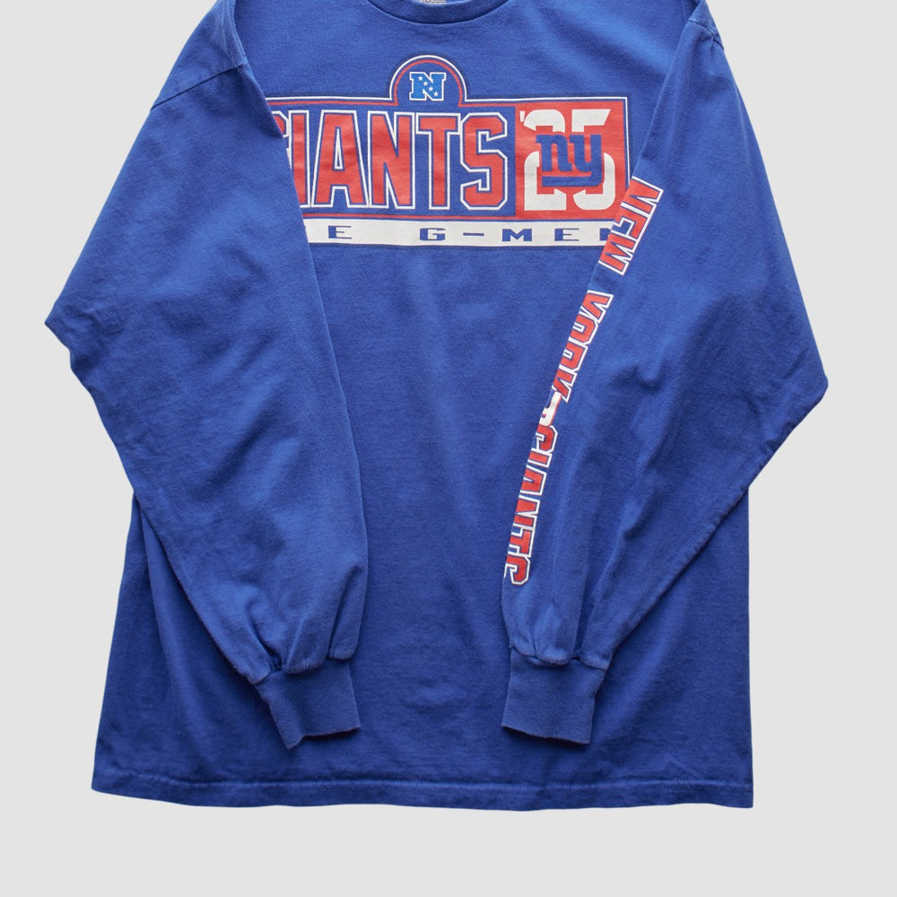 New York Giants NFL 2000s Long Sleeve T-shirt Blue Vintage | Fanatics