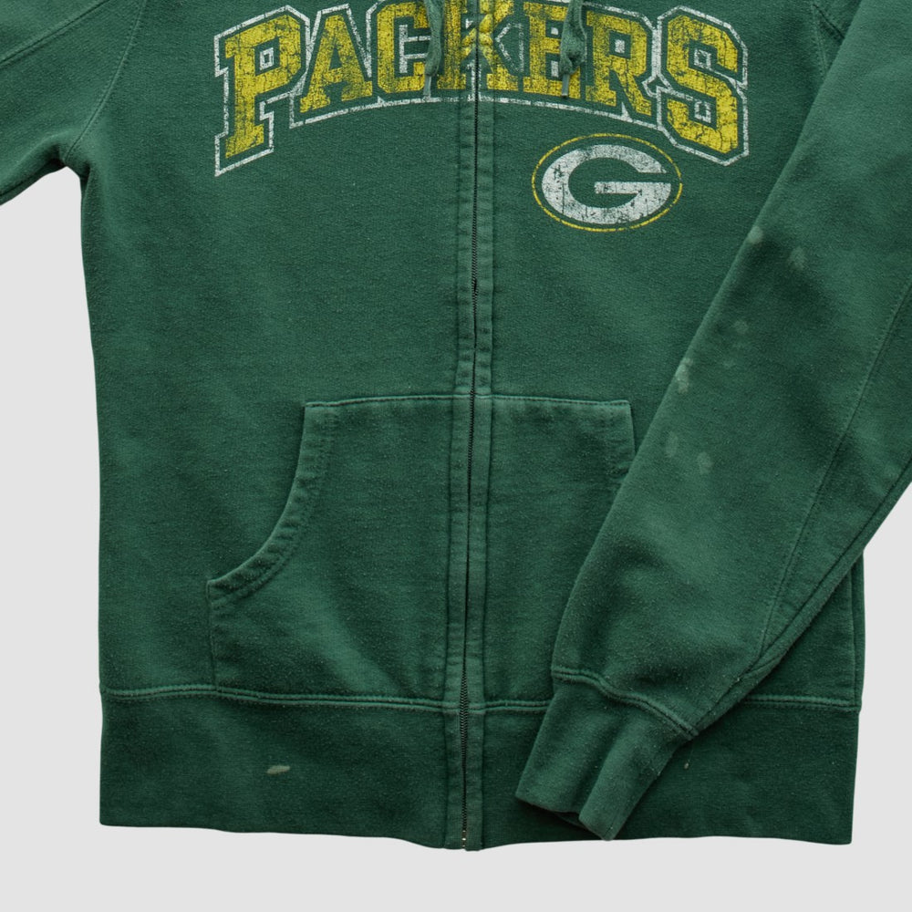 Green Bay Packers NFL 2010s Hooded Full Zip Sweatshirt Green Vintage | Fanatics