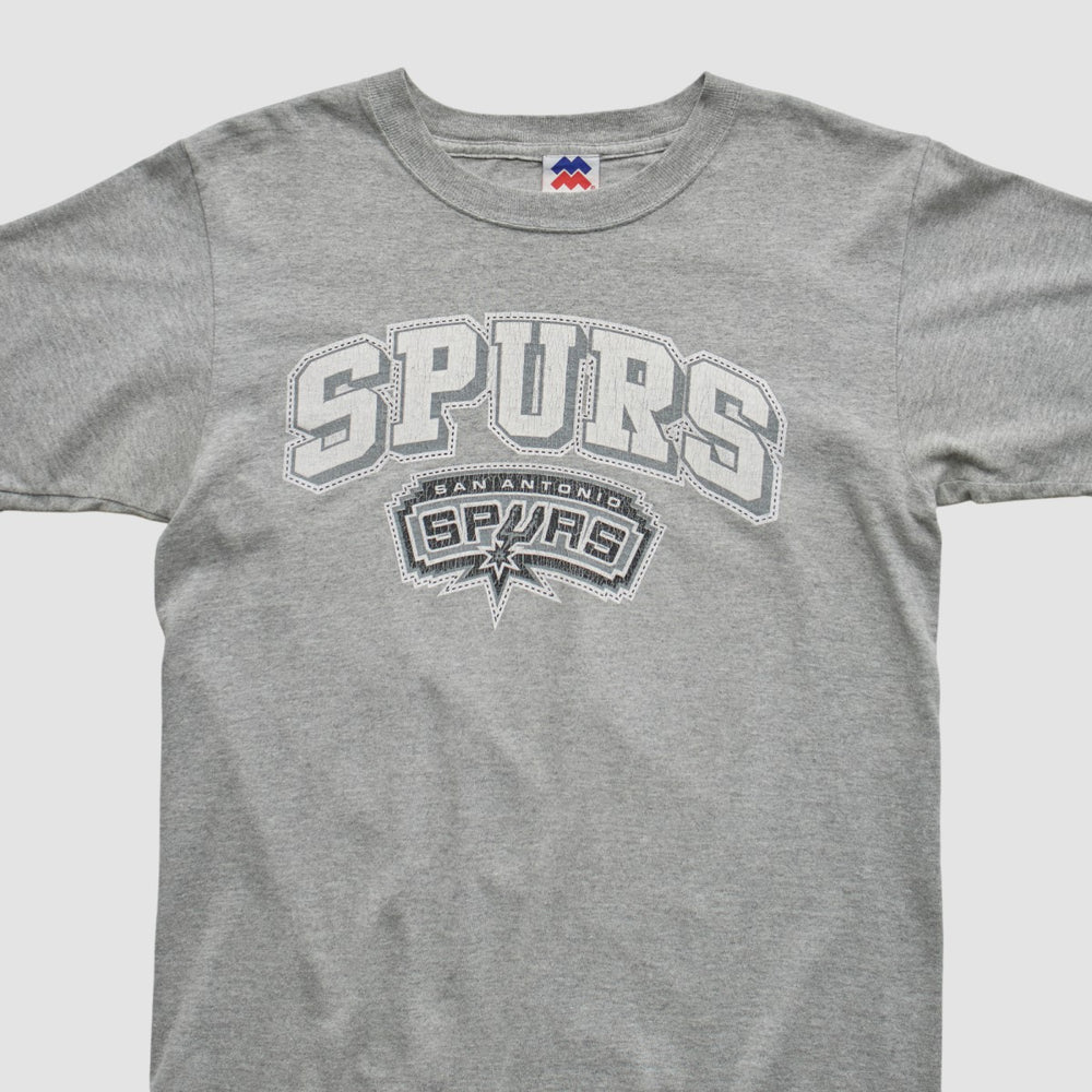 San Antonio Spurs Majestic 2000s T-shirt Heather Gray Vintage - NBA